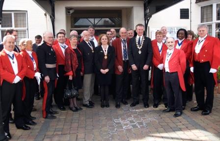 English Toastmasters with guests celebrating the launch of our new branch of The Royal Society of St. George